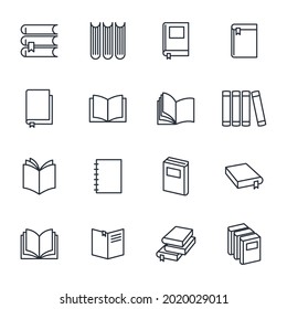 set of Book elements symbol template for graphic and web design collection logo vector illustration