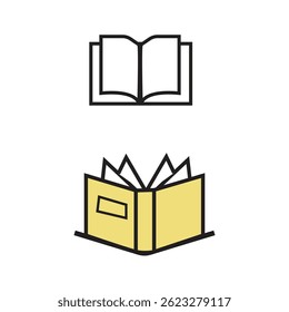 set of book icon design illustration