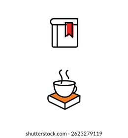 set of book icon design illustration