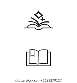 set of book icon design illustration