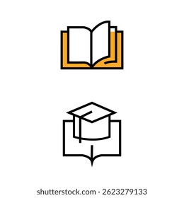 set of book icon design illustration