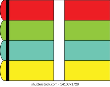 Set of Book Icon on the White Background 