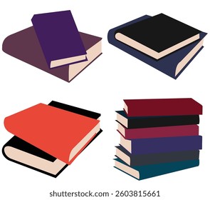 Set of  book icon pictogram set of vector illustration