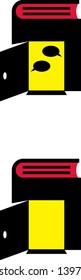 a set of book icons
