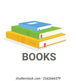 Conjunto de iconos de libro en diseño plano de estilo
