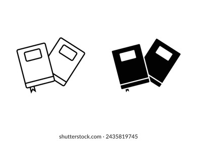 Set of book icons. Vector illustration, EPS10