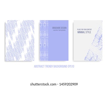 A set of book, magazine covers with elements of grunge style. Vector, isolated.