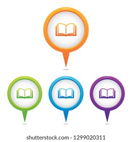 Set of Book Marker Icons