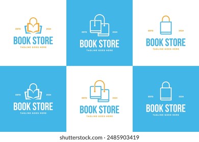 Set of book order logo design vector illustration template idea