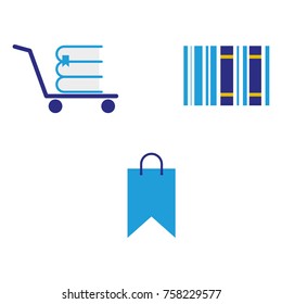 A set of book shop icons