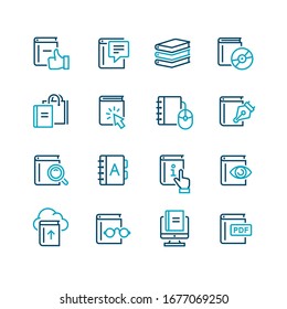 Set of book vector icons