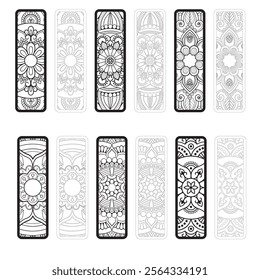 Set of bookmark laser cut collections