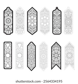 Set of bookmark laser cut collections