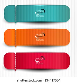 Set of bookmarks, stickers, labels, tags. Vector template