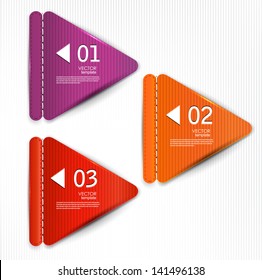 Set of bookmarks, stickers, labels, tags. Vector template for infographics