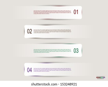 Set of bookmarks, stickers, labels, tags