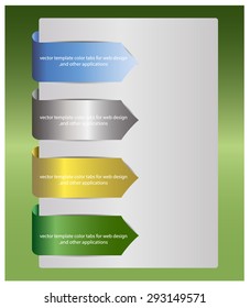 Set of bookmarks, stickers, labels, tags. Vector template for info graphics