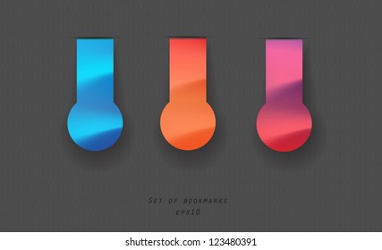 Set of bookmarks / vector