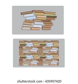 Set of Books background. Vector illustration