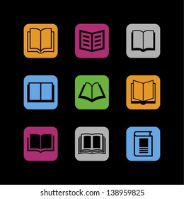 Set of books icons