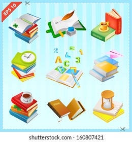 Set of Books Icons Collection 2