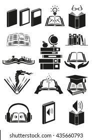 Set of books or novels with different theme. Editable Clip Art.
