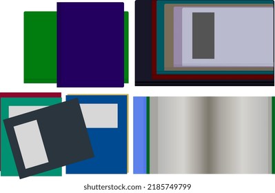 A set of books on a surface, some notebooks and some hardcover books.
