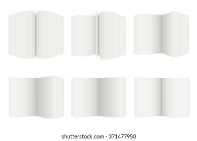 set of books with open pages, mock up template
