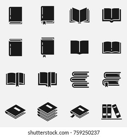 Set of books vector icons.