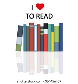 the set of books. Vector Illustration. EPS 10