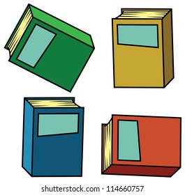 A set of books viewed in different angle.