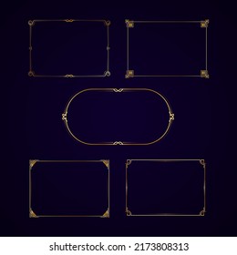 establecer borde, vector de decoración, marco vintage