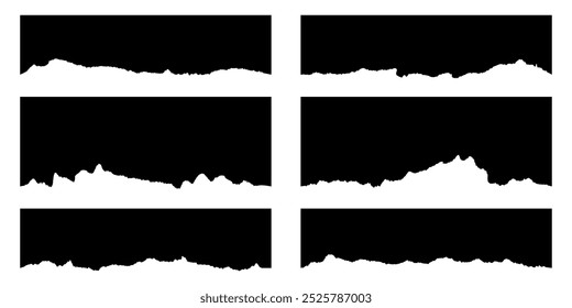 Conjunto de borde, Formas divisorias, Anuncios con Ilustración vectorial de borde dentado