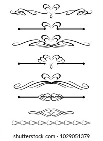 Set border wedding. Symbol valentines day. Vector Illustration.
