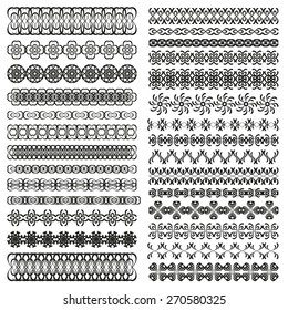 Set of borders and dividers, vector file of this image is also available 