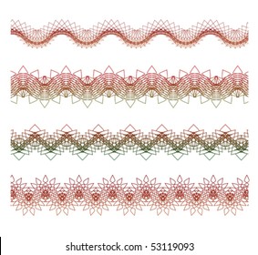 set of borders elements for certificates, awards, coupons, etc.