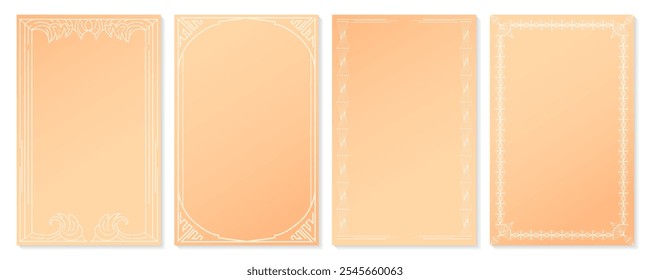 Set of borders with oriental ornaments. Vector illustration.