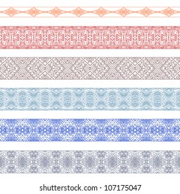 Set of borders with ornament. Interesting solutions for your design