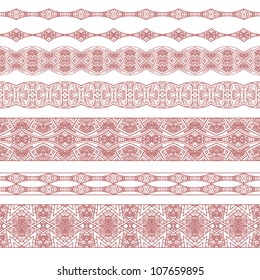 Set of borders with ornament. Interesting solutions for your design