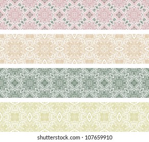 Set of borders with ornament. Interesting solutions for your design