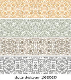 Set of borders with ornament. Interesting solutions for your design