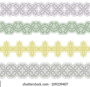 Set of borders with ornament. Interesting solutions for your design