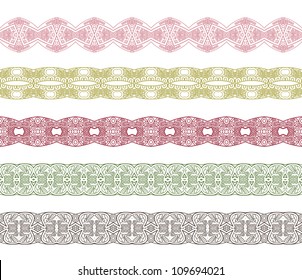 Set of borders with ornament. Interesting solutions for your design
