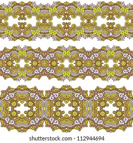 Set of borders with ornament. Interesting solutions for your design