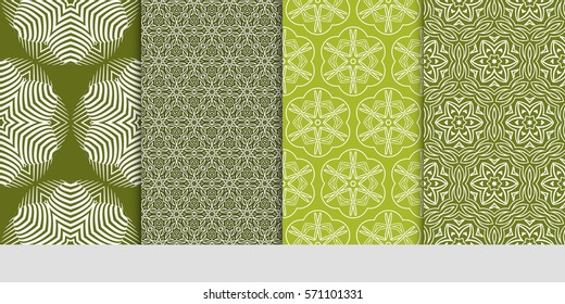 set of borders with repeating line texture. vector illustration. Seamless lace floral patterns. for design, banners, invitations, fabrics. Ethnic ornament