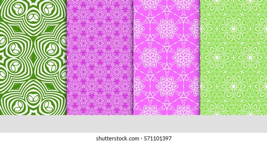set of borders with repeating line texture. vector illustration. Seamless lace floral patterns. for design, banners, invitations, fabrics. Ethnic ornament