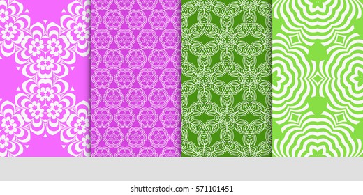 set of borders with repeating line texture. vector illustration. Seamless lace floral patterns. for design, banners, invitations, fabrics. Ethnic ornament