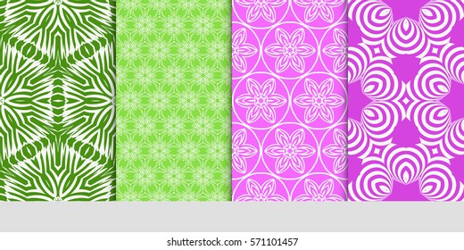set of borders with repeating line texture. vector illustration. Seamless lace floral patterns. for design, banners, invitations, fabrics. Ethnic ornament