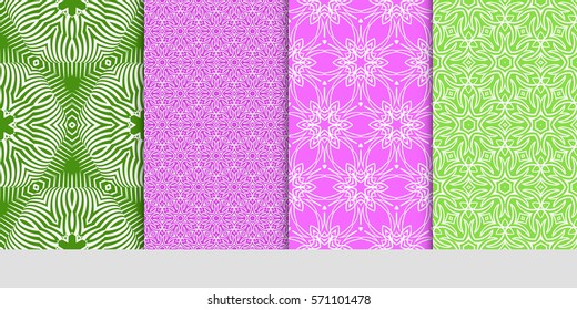 set of borders with repeating line texture. vector illustration. Seamless lace floral patterns. for design, banners, invitations, fabrics. Ethnic ornament