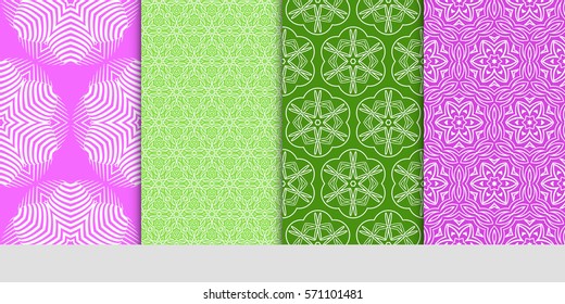 set of borders with repeating line texture. vector illustration. Seamless lace floral patterns. for design, banners, invitations, fabrics. Ethnic ornament